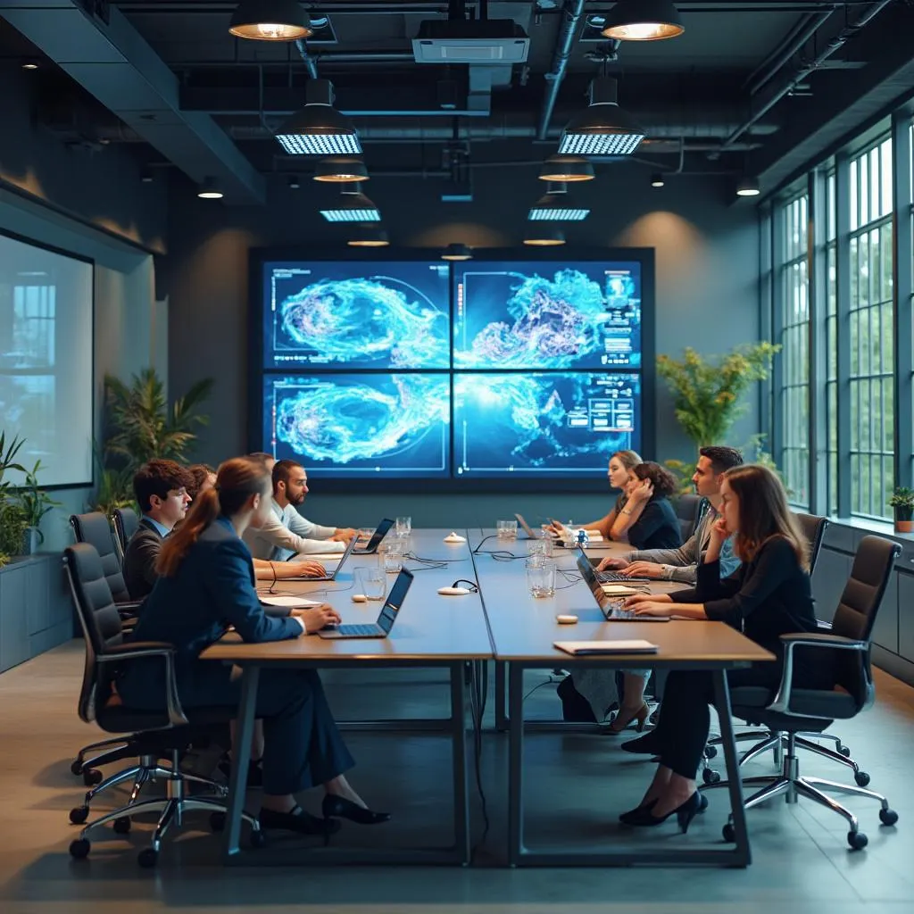 Education professionals in collaborative meeting
