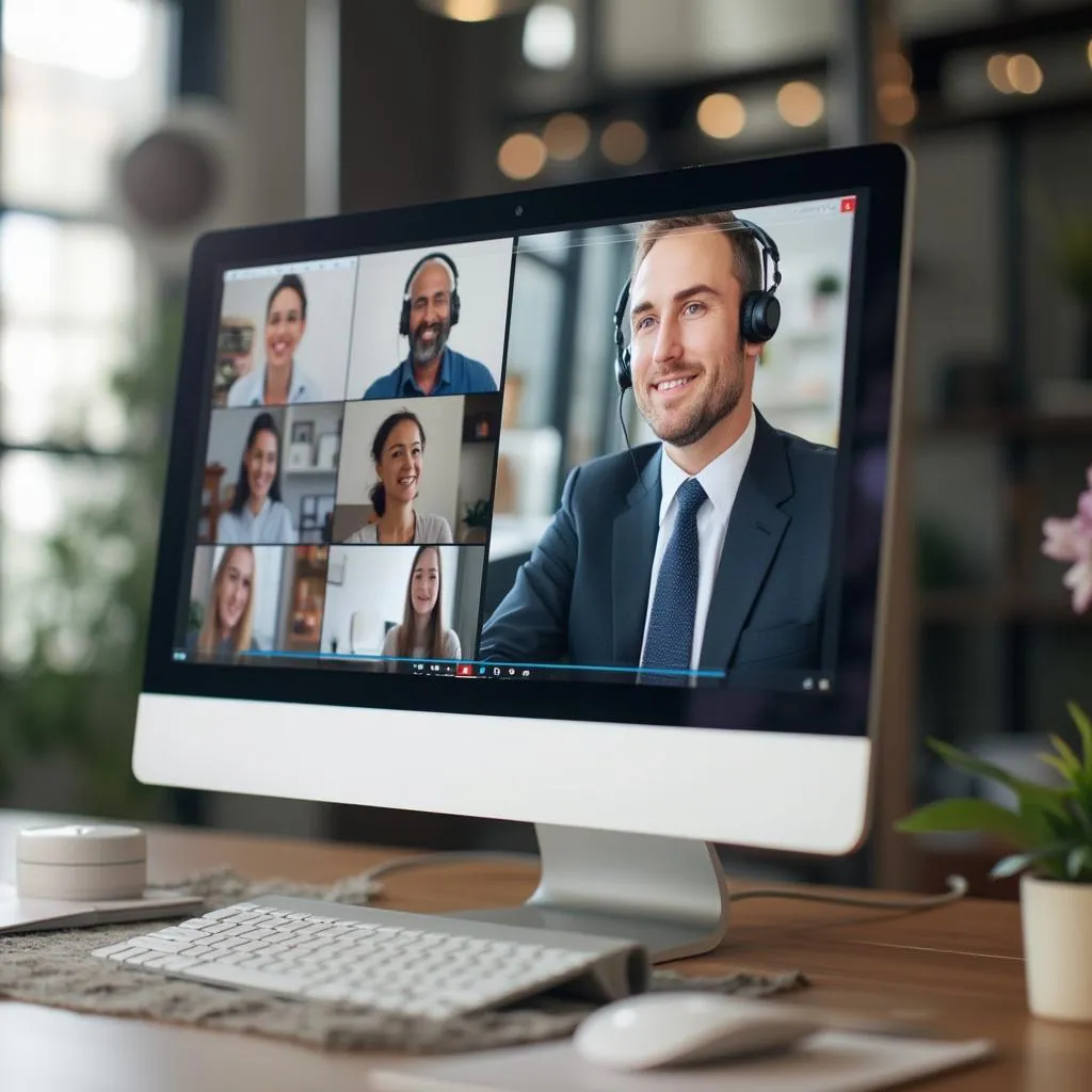 Professional online consultation with high-tech setup